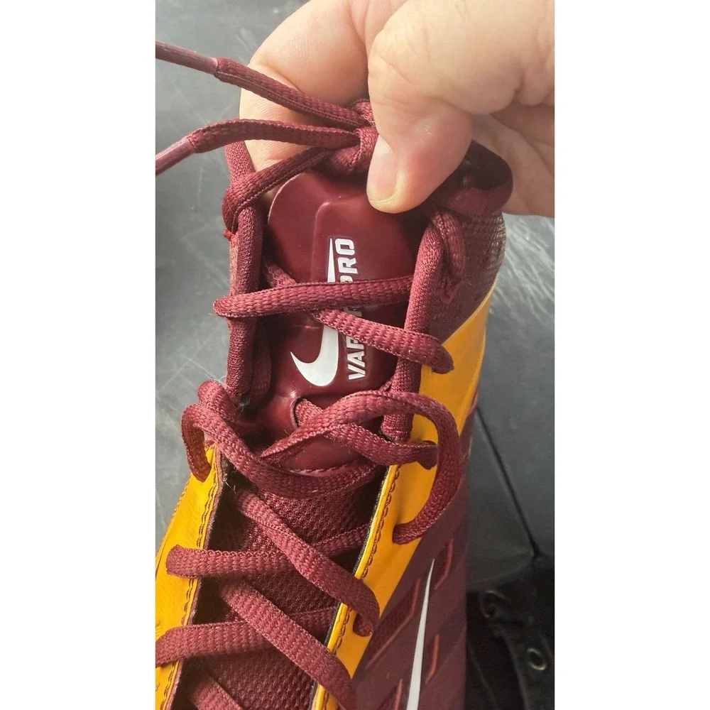 Nike Vapor Pro 3/4 Cleats 544761-632, burgandy/yellow Men's 14.5